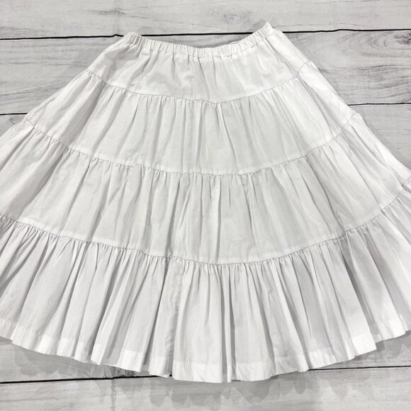 Little Parni White Tiered Skirt - Picture 4 of 6